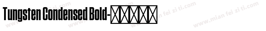 Tungsten Condensed Bold字体转换
